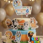 Topper de Torta Editable de Bluey