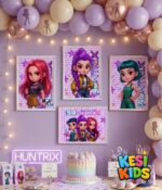 Huntrix Guerreas K-pop: Kit imprimible fiesta - Imagen 3