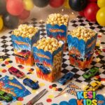 Caja de Popcorn de Hot Wheels (simple y editable)