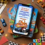 Invitación Digital Editable de Hot Wheels